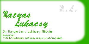 matyas lukacsy business card